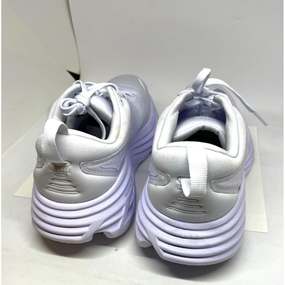 Hoka Men's Bondi 8 Running Size 9.5B White Slightly Used - Picture 3 of 6
